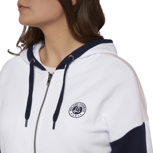 ROLAND-GARROS-Sweat à capuche Color Block Roland-Garros Femme - marine et terre battue-3