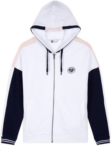 ROLAND-GARROS-Sweat à capuche Color Block Roland-Garros Femme - marine et terre battue-4