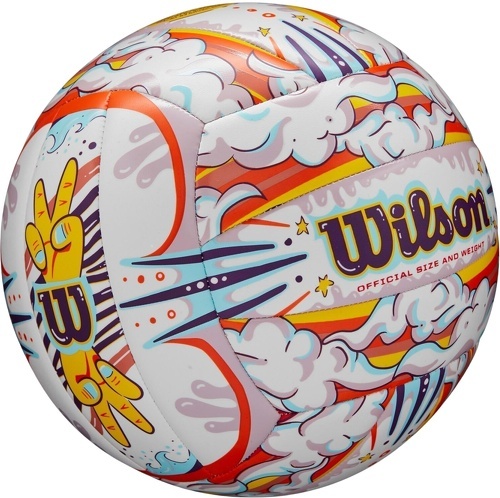 WILSON-Ballon de Beach Volley Wilson Graffiti Peace-1