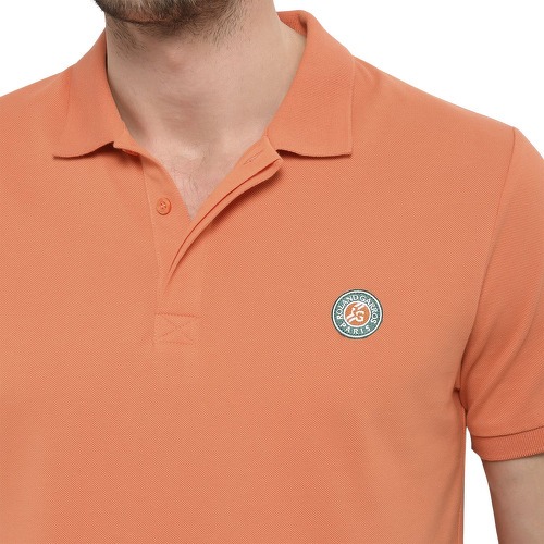 ROLAND-GARROS-Polo piqué manches courtes Roland-Garros homme - terre battue-2