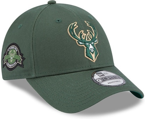 NEW ERA-New Era 9Forty Strapback Cap - SIDE PATCH Milwaukee Bucks-1