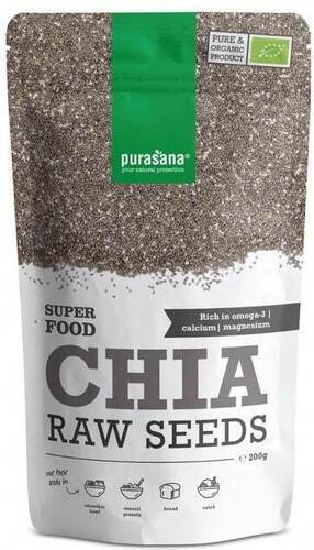 PURASANA-GRAINES DE CHIA BIO 400 GR| Autres super aliments|PURASANA-0