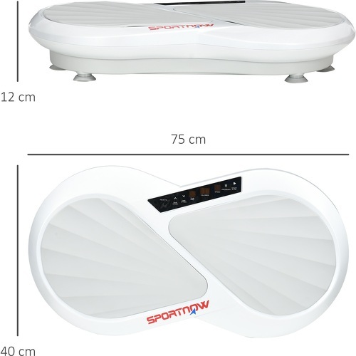SPORTNOW-Plateforme Vibrante Oscillante 200 W Écran Led Vitesse Réglable Télécommande Et Bandes De Résistance Inclus-2