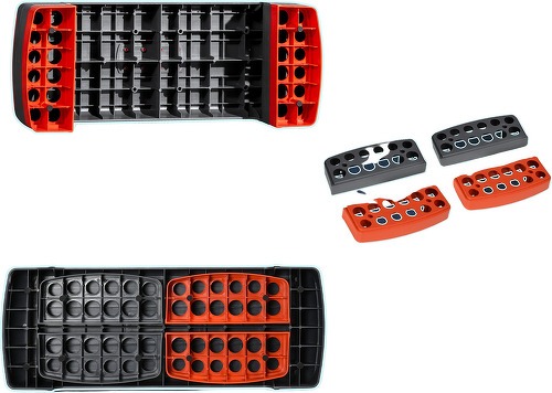 HOMCOM-Stepper Fitness Aerobic hauteur reglable surface antiderapante dim. 78L x 28l x 10/15/20H cm PP noir rouge-4