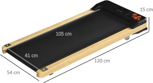 HOMCOM-Tapis De Marche Fitness Électrique 550 W 0,5 À 6 Km/H Écran Led Multifonction Télécommande Enceintes Bluetooth-2