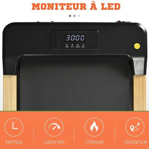 HOMCOM-Tapis De Marche Fitness Électrique 550 W 0,5 À 6 Km/H Écran Led Multifonction Télécommande Enceintes Bluetooth-4