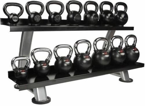 Lifemaxx-Kettlebell en caoutchouc avec poignée chromée 16 Kg-1