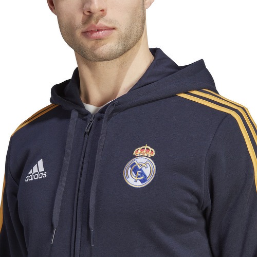 adidas Performance-Veste à capuche entièrement zippée Real Madrid DNA-4