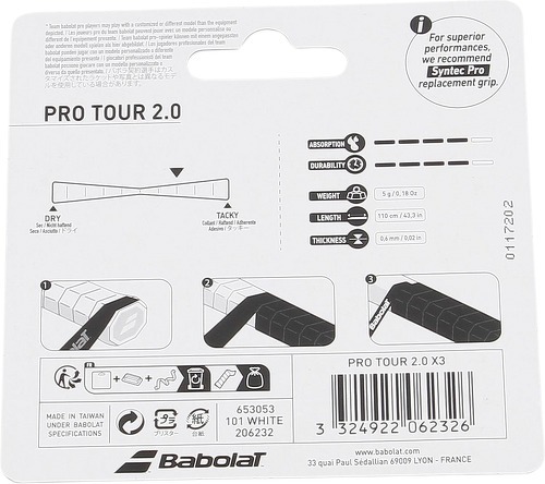 BABOLAT-Babolat Overgrip Pro Tour 2.0 X3-1