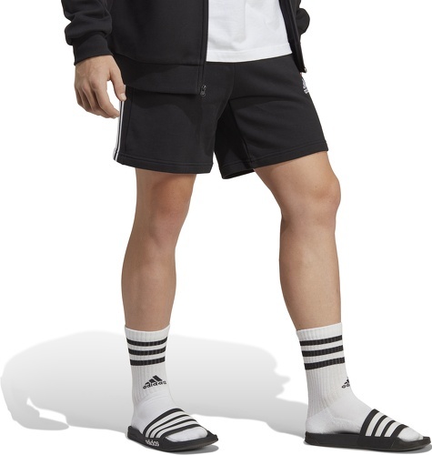 adidas Sportswear-Short à 3 bandes en moleton Essentials-2