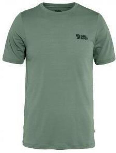 FJALLRAVEN-T-shirt manches courtes abisko logo en laine mérinos-image-1
