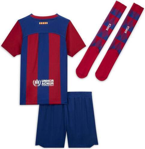 NIKE-FC Barcelona 2023/24 Domicile Enfant Nike Dri- FIT Trois Pièces Kit-1