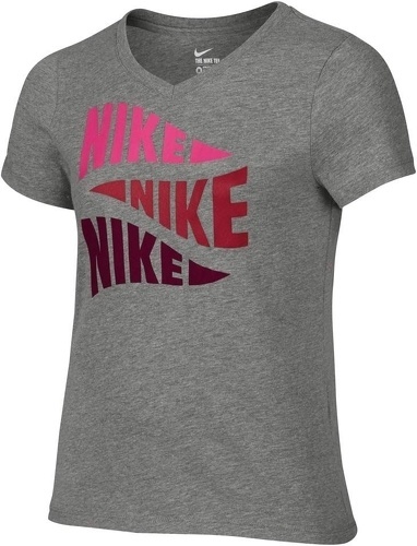 NIKE-CTN SS VNECK VARSITY ART YTH-0
