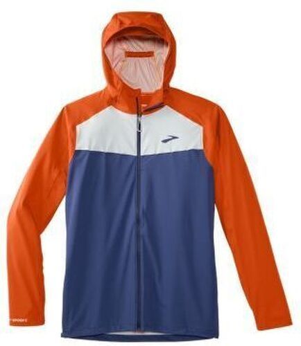 Brooks-High Point Waterproof Jacket uomo L High point waterproof jacket aegean/bright orange/lt slate-image-1
