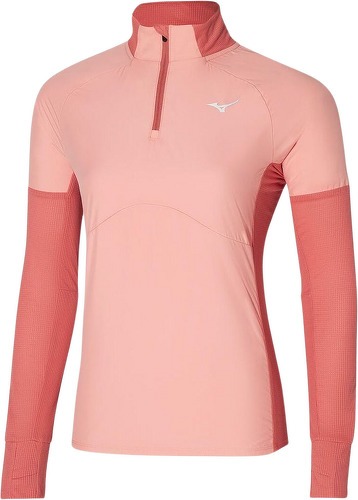 MIZUNO-Mizuno Hybrid Manches Longues Tee Lantana Et Apricot Seconde Couche Chaude-0