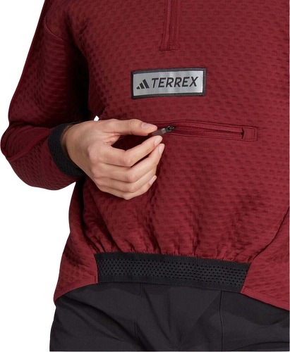 adidas Performance-Veste à demi-zip en molleton Terrex Utilitas-3