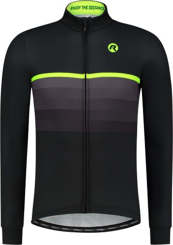 Rogelli-Maillot Manches Longues Velo Hero ll - Homme - Jaune/Noir-image-1