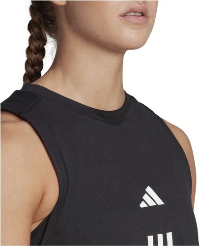 adidas-Débardeur court en coton Train Essentials Train 3-Stripes-3