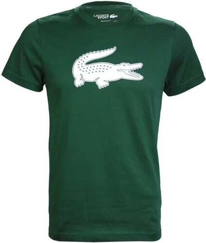 LACOSTE-T-shirt Lacoste SPORT en jersey respirant imprimé crocodile 3D Vert-image-1
