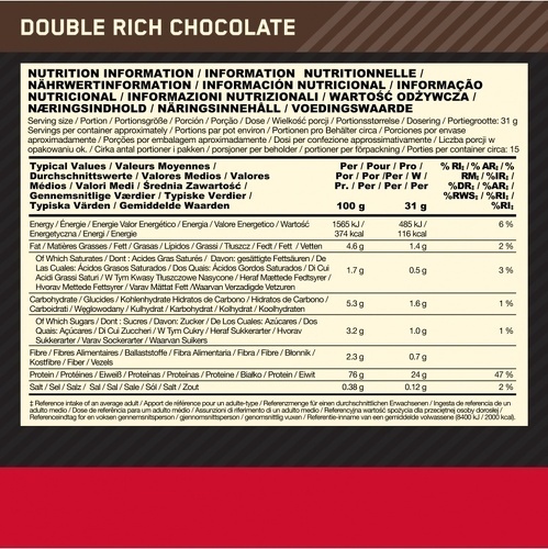 Optimum Nutrition-100% Whey Gold (450g) [CHOCOLAT]-2