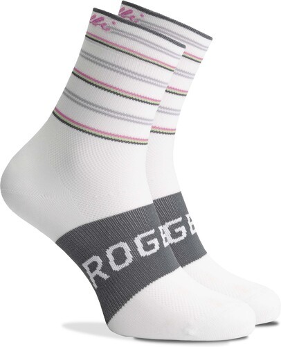 Rogelli-Chaussettes Velo Stripe - Femme - Blanc/Gris/Violet-image-1