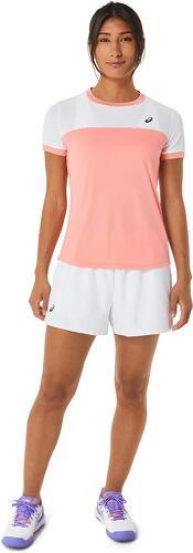 ASICS-Asics T-Shirt Court SS Top Dames Roze Wit-image-1