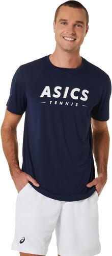 ASICS-Asics T-Shirt Court Tennis Graphic Heren Donkerblauw-image-1