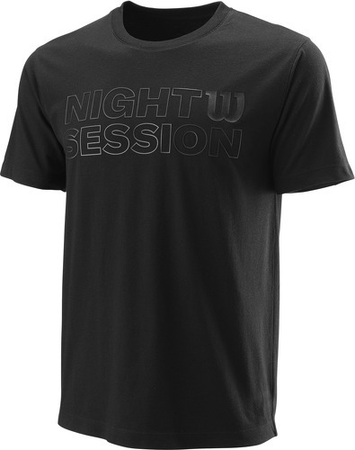WILSON-Tee-shirt Wilson Tech Night Session Homme Noir-0