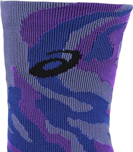 ASICS-Asics Color Camo Run Crew Sock Eggplant Blue Cyber Grape-2