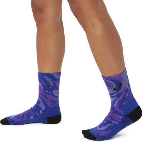 ASICS-Asics Color Camo Run Crew Sock Eggplant Blue Cyber Grape-3