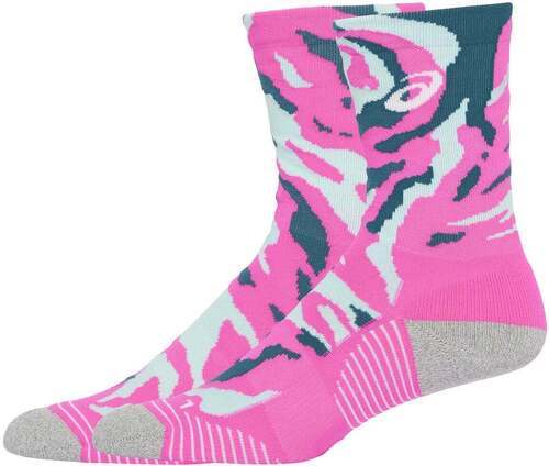 ASICS-Asics Color Camo Run Crew Sock Gloomy Sea Aquamarine Hot Pink-1