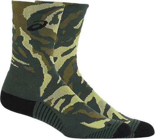 ASICS-Asics Color Camo Run Crew Sock Rain Forest Cactus Glow Yellow-0