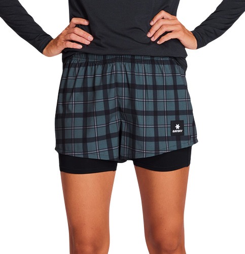 Saysky-W Checker Pace 2-in-1 Shorts 3"-image-1