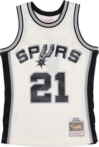 Mitchell & Ness-Swing San Antonio Spurs Off White Tim Duncan-0