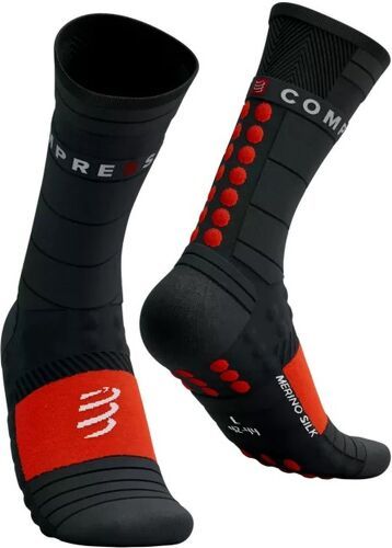 COMPRESSPORT-Compressport pro racing socks winter run black chaussettes running-image-1