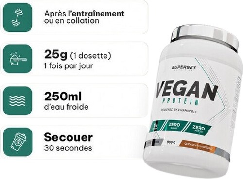 Superset Nutrition-100% Vegan Protein (900g) [CHOCOLAT NOISETTE]-3
