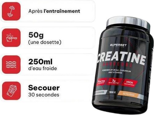 Superset Nutrition-Creatine Hardcore (1,5Kg) [ICE TEA PÊCHE]-3