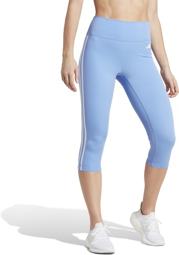 adidas Performance-Legging 3/4 taille haute à 3 bandes Train Essentials-3