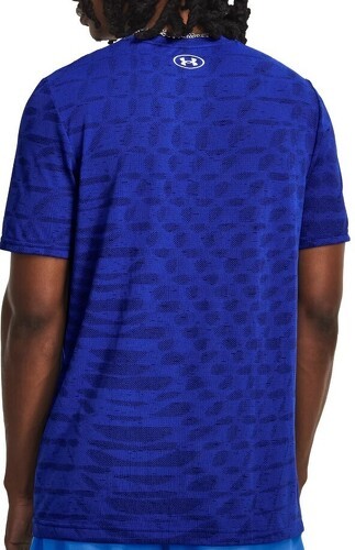 UNDER ARMOUR-Ua Seamless Ripple Manches Courtes Blu-1