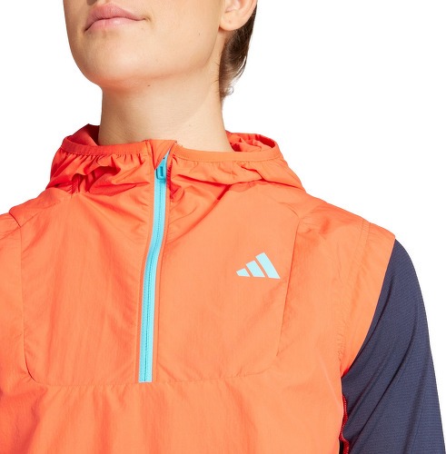 adidas Performance-Veste de running sans manches demi-zip Adizero-3