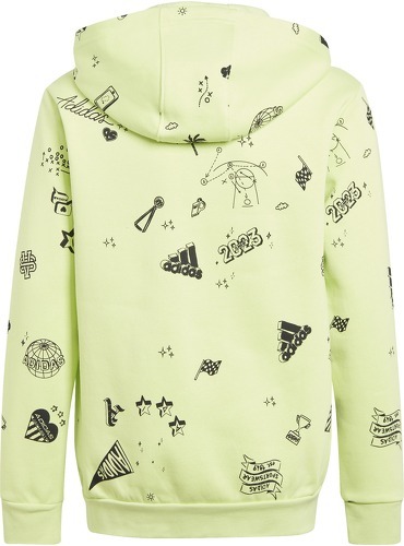 adidas Sportswear-Veste à capuche entièrement zippée imprimé intégral Brand Love Enfants-1