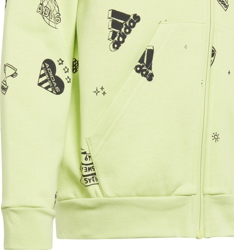 adidas Sportswear-Veste à capuche entièrement zippée imprimé intégral Brand Love Enfants-2