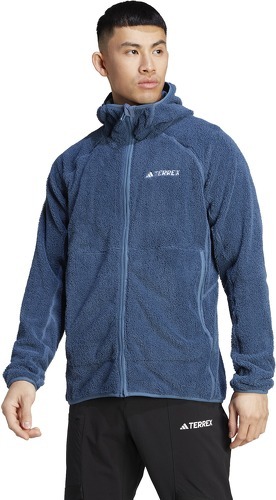 adidas Performance-VESTE À CAPUCHE RÉVERSIBLE EN MOLLETON POILS LONGS TERREX TECHROCK-1