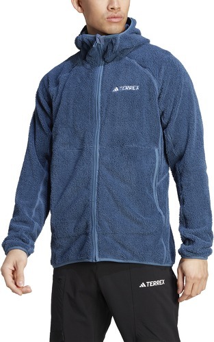 adidas Performance-VESTE À CAPUCHE RÉVERSIBLE EN MOLLETON POILS LONGS TERREX TECHROCK-3