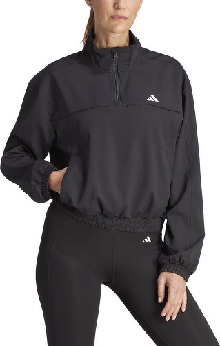 adidas Performance-Veste de survêtement toile zip 1/4 AEROREADY Train Essentials-4