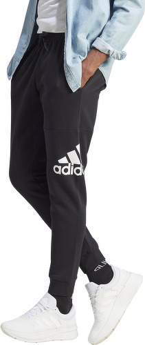 Jogging Adidas Homme en molleton fuselé à logo ESSENTIALS Noir