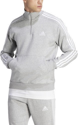 adidas Sportswear-Sweat-shirt molleton zip 1/4 3 bandes Essentials-4