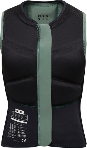 Mystic-Mystic Femmes Star Front Zip Impact Vest - Dark Oliv-2