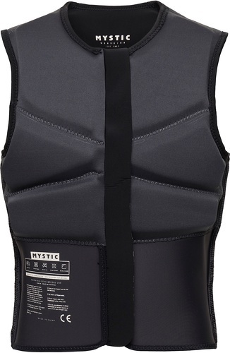 Mystic-Mystic Hommes Block Front Zip Impact Vest - Black-2