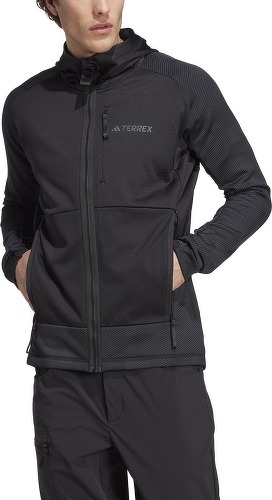 adidas Performance-Veste de randonnée à capuche en molleton Terrex Tech Flooce-3